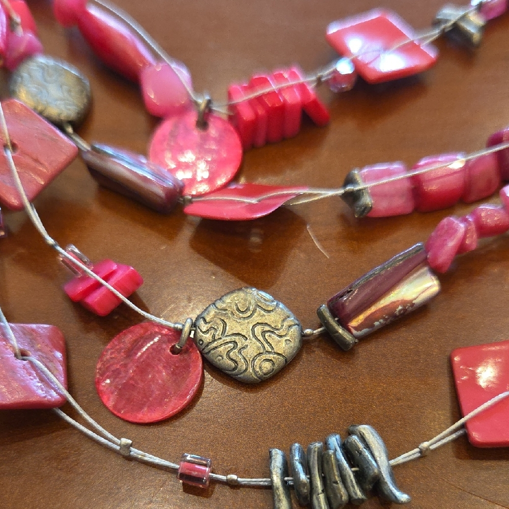 Chico's Layered Pink Necklace